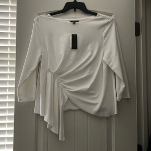 LNV NWT Off white 3/4 sleeves women’s casual shirt Size petite L